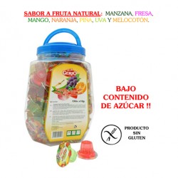 Tarrinas de Caramelo Jelly sabor Frutas Surtidas Bote 150 unidades GERIO