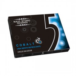 Five 5® Chicle Sin Azúcar sabor Menta Refrescante "Cobalt" estuche 10 unidades