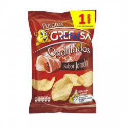 Patatas Onduladas Jamón 150grs
